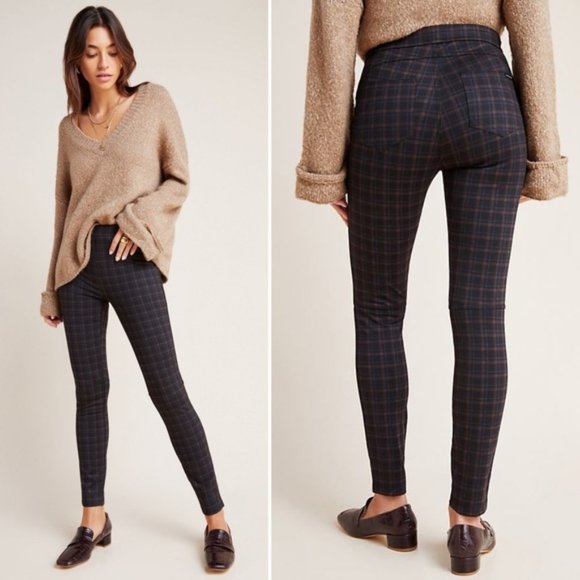 Anthropologie Pants - Sanctuary Beckton Plaid Legging Pants XS Black